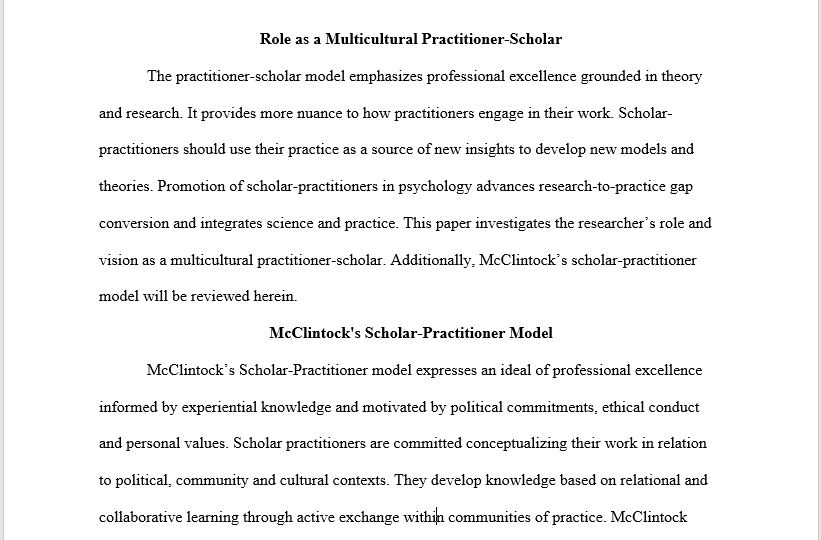scholar prcatitioner model
